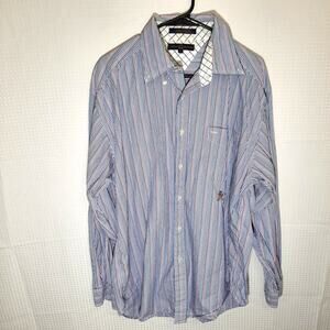 Tommy Hilfiger L Shirt Men’s Stripe Crest Logo Long Sleeve Cotton Indonesia